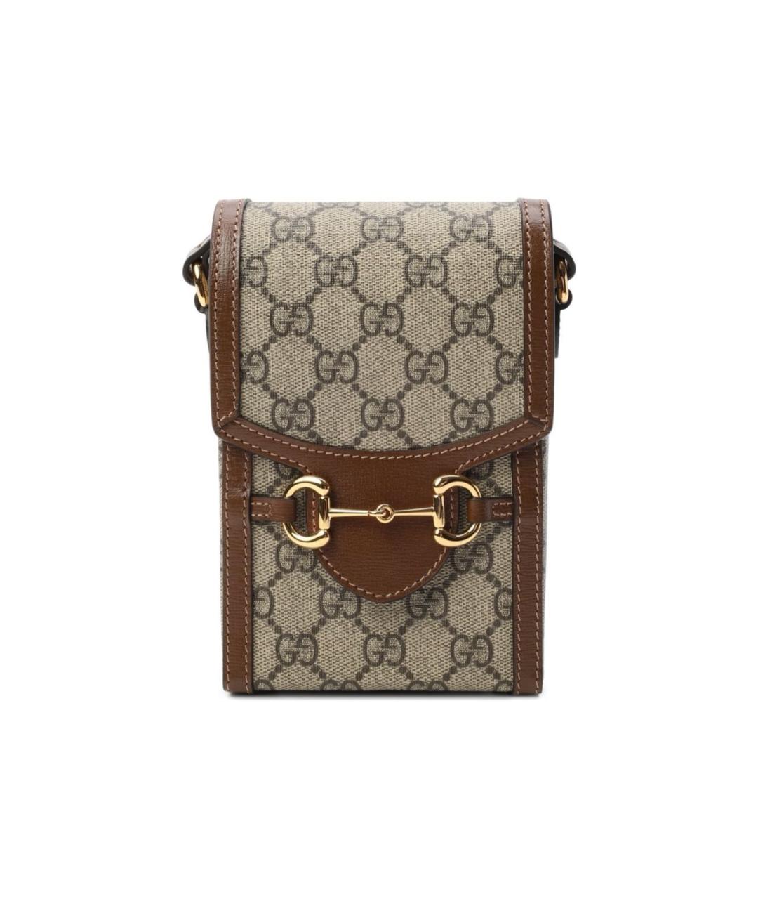 GUCCI Коричневая кожаная сумка через плечо, фото 9