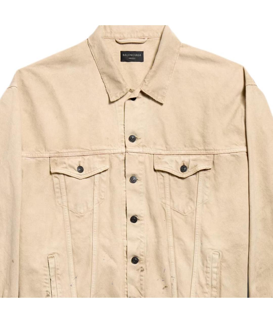 BALENCIAGA Бежевая хлопковая куртка, фото 5