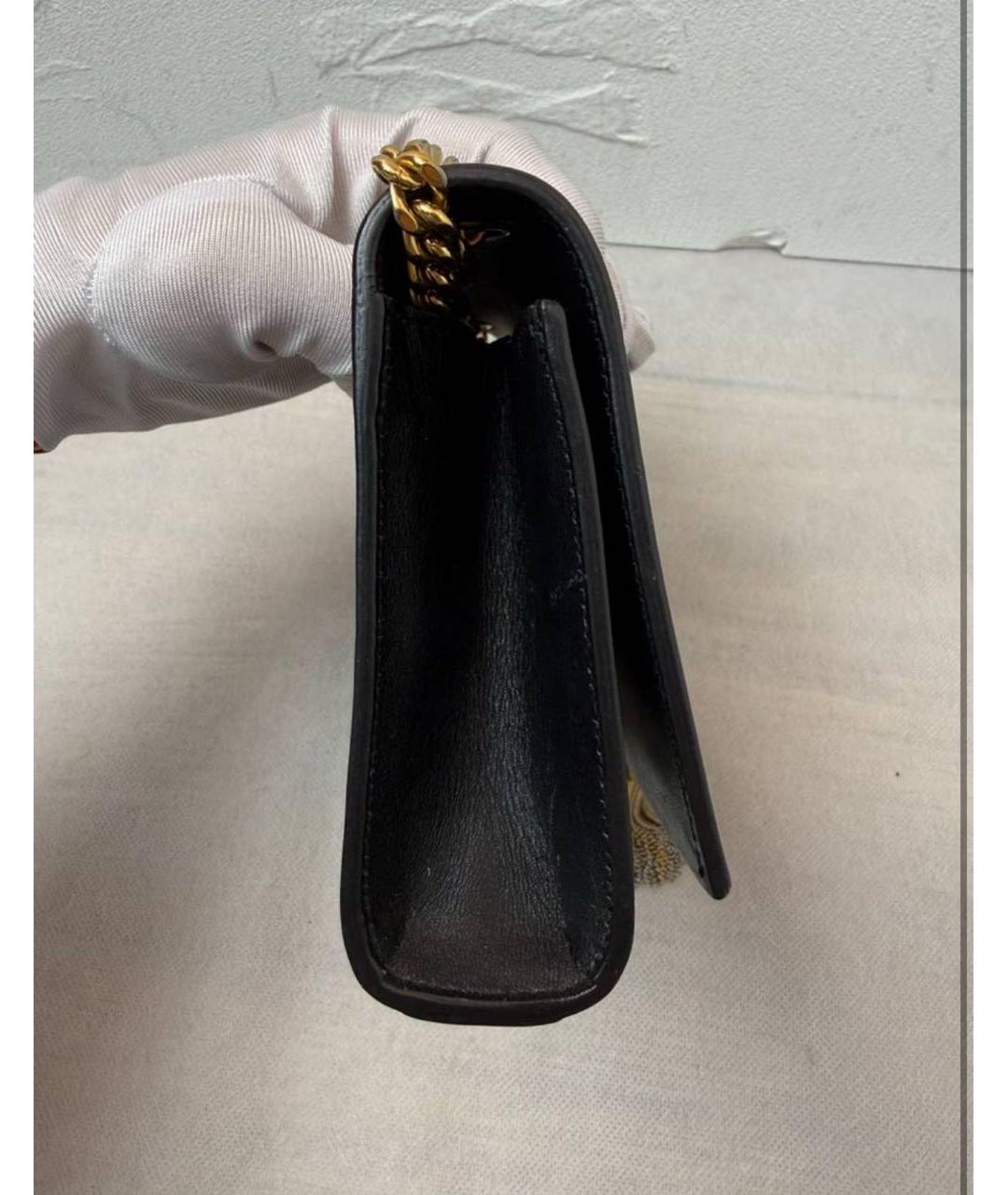 SAINT LAURENT Черная кожаная сумка через плечо, фото 2