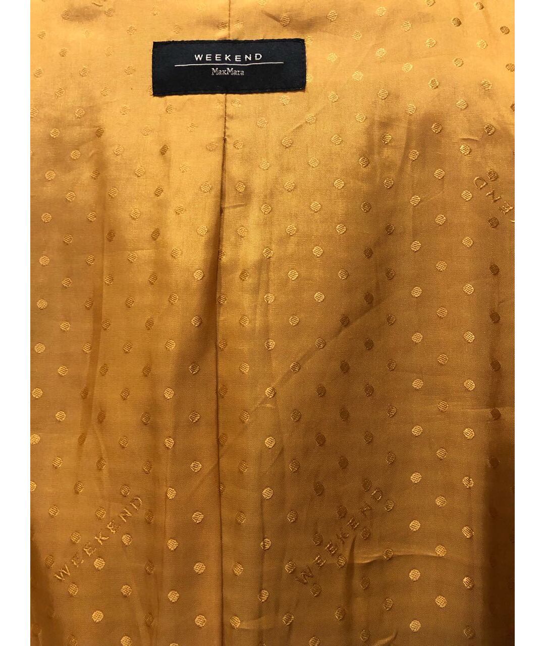 WEEKEND MAX MARA Желтый велюровый жакет/пиджак, фото 5