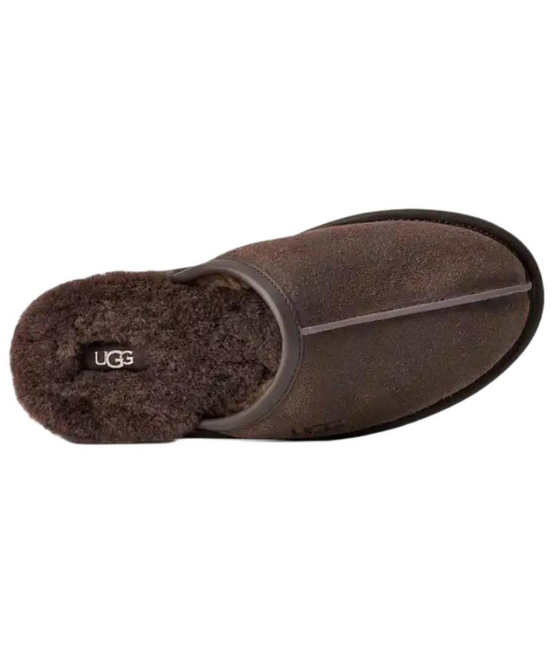 UGG AUSTRALIA Коричневые замшевые слипоны, фото 5