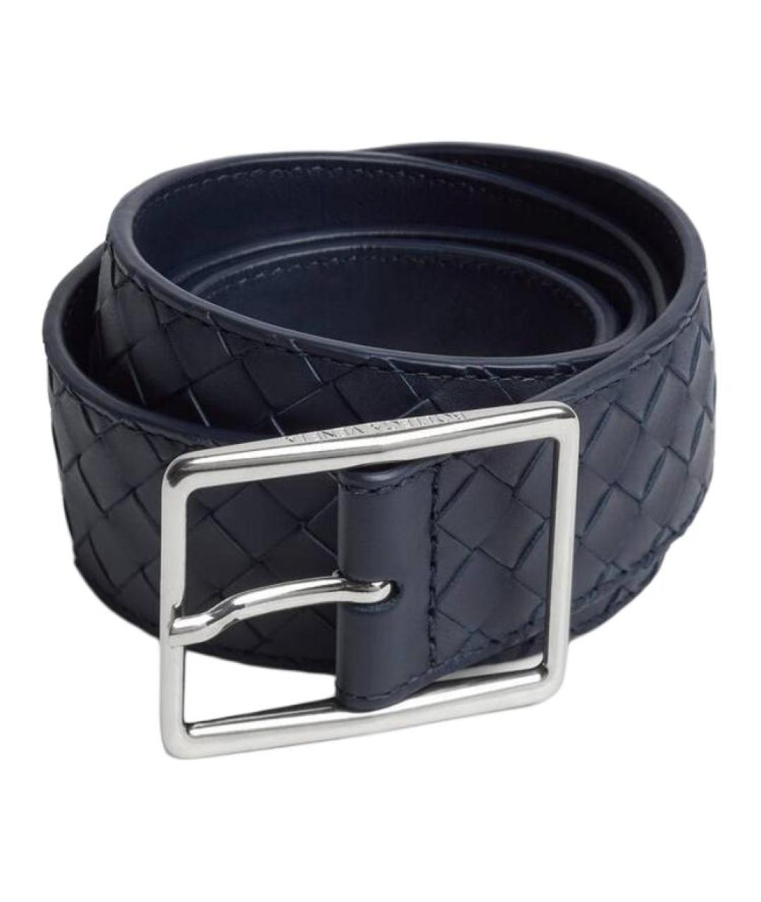 BOTTEGA VENETA Синий кожаный ремень, фото 1