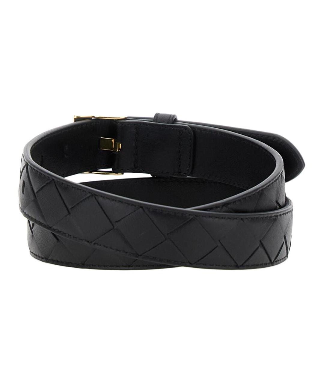 BOTTEGA VENETA Черный кожаный ремень, фото 2