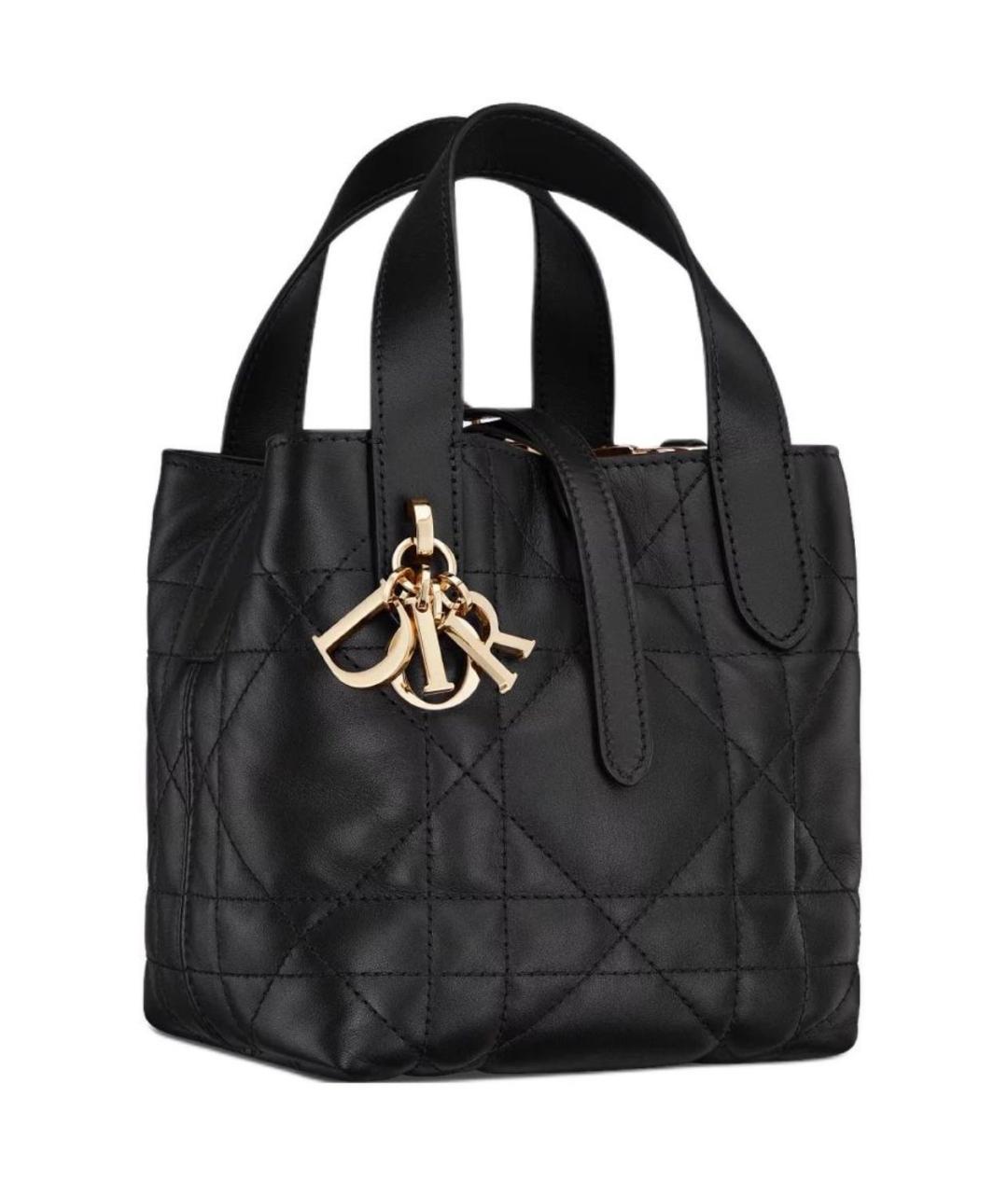 CHRISTIAN DIOR Черная кожаная сумка через плечо, фото 2