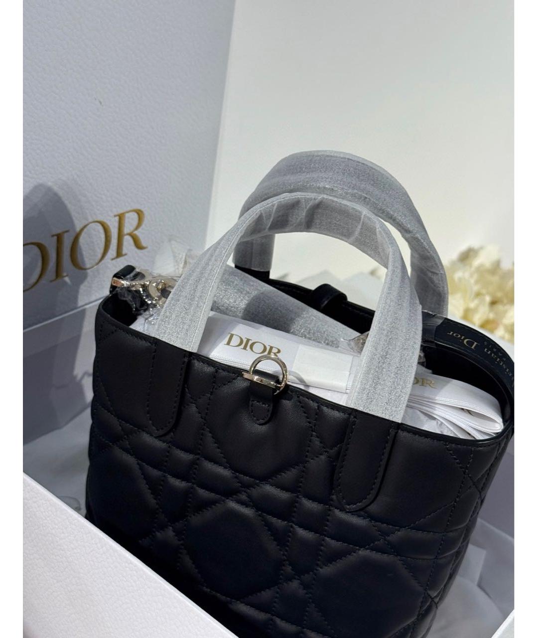 CHRISTIAN DIOR Черная кожаная сумка через плечо, фото 5