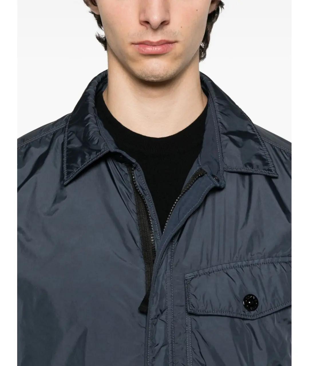 STONE ISLAND Синяя полиамидовая куртка, фото 3