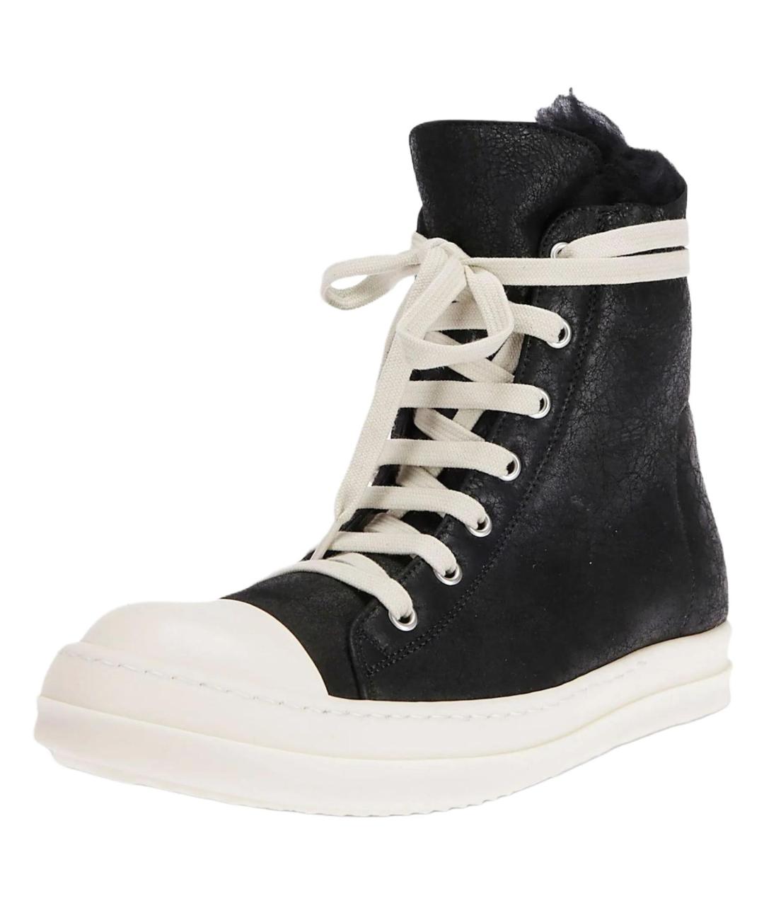 RICK OWENS Черные кеды, фото 4