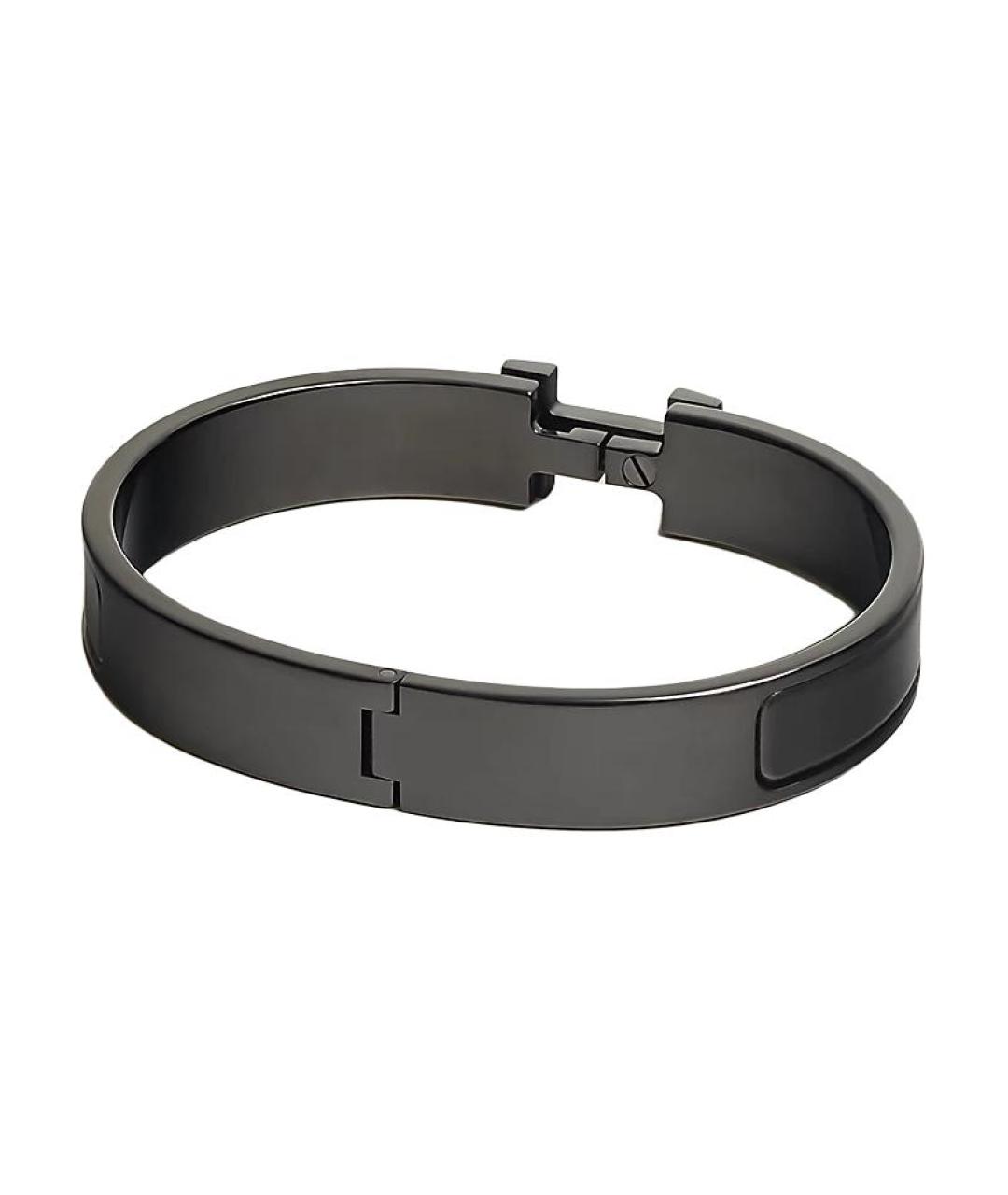 HERMES Черный керамический браслет, фото 2