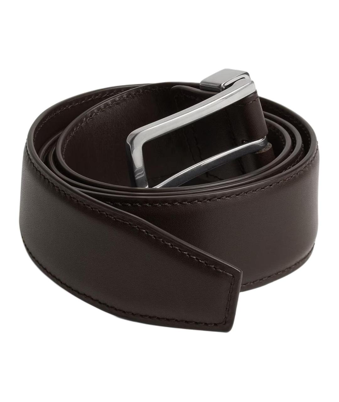 BOTTEGA VENETA Коричневый кожаный ремень, фото 2