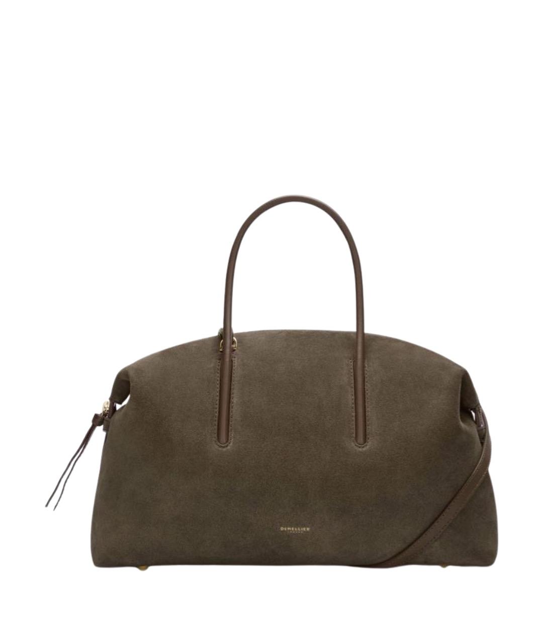 DEMELLIER Хаки замшевая сумка тоут, фото 1