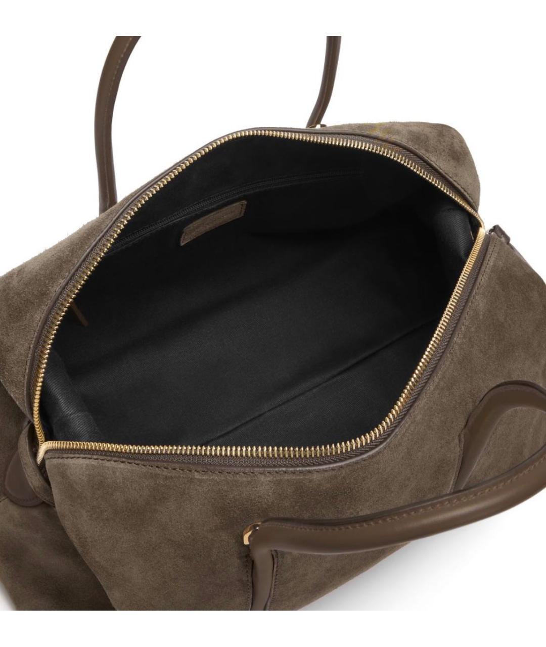 DEMELLIER Хаки замшевая сумка тоут, фото 5