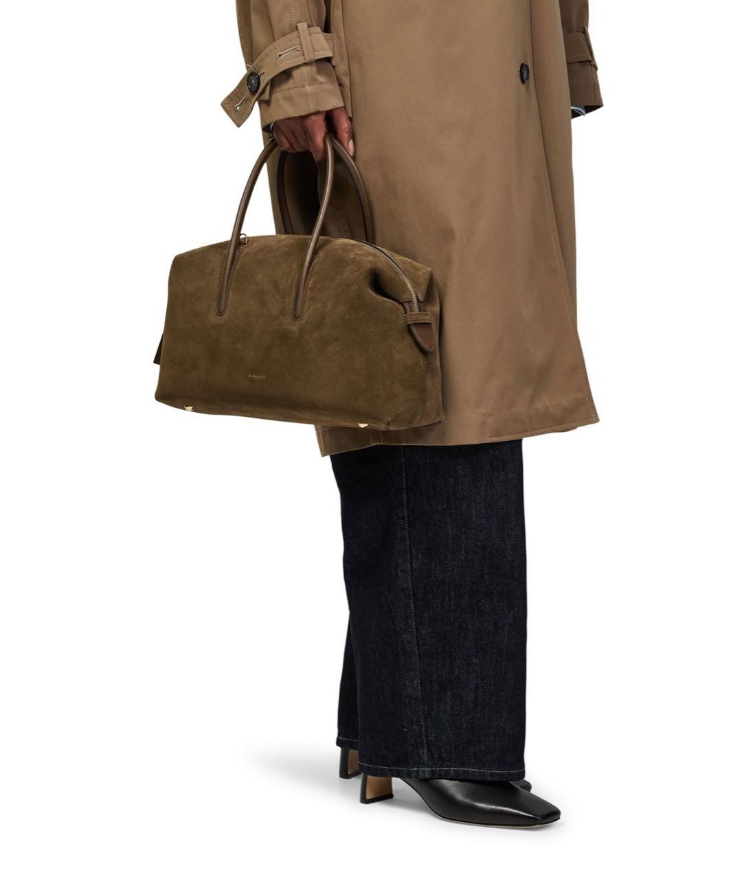 DEMELLIER Хаки замшевая сумка тоут, фото 2