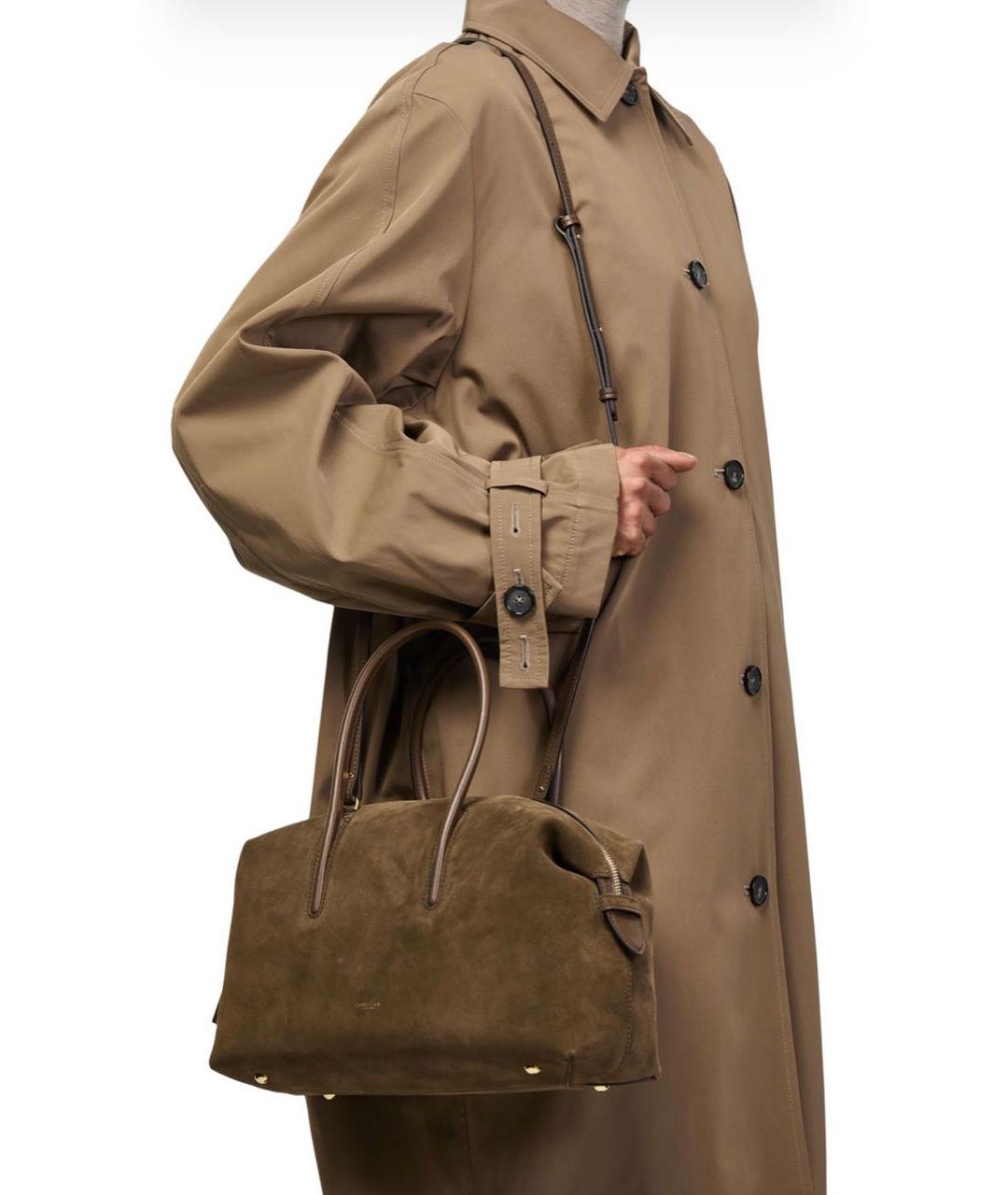 DEMELLIER Хаки замшевая сумка тоут, фото 4