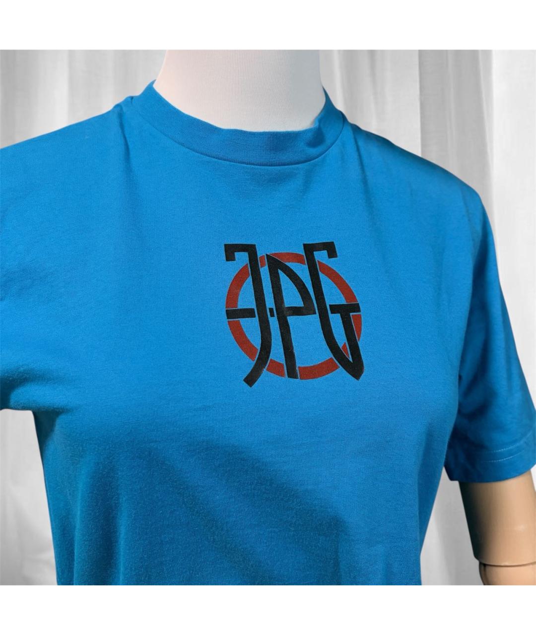 JEAN PAUL GAULTIER Бирюзовая хлопковая футболка, фото 3