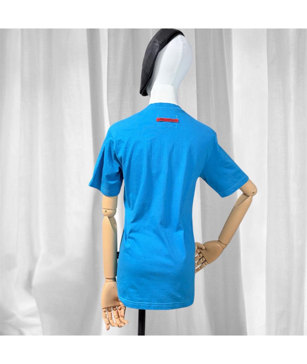 JEAN PAUL GAULTIER Бирюзовая хлопковая футболка, фото 2