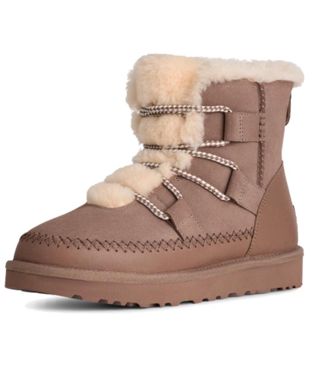 UGG AUSTRALIA Коричневые нубуковые ботинки, фото 2