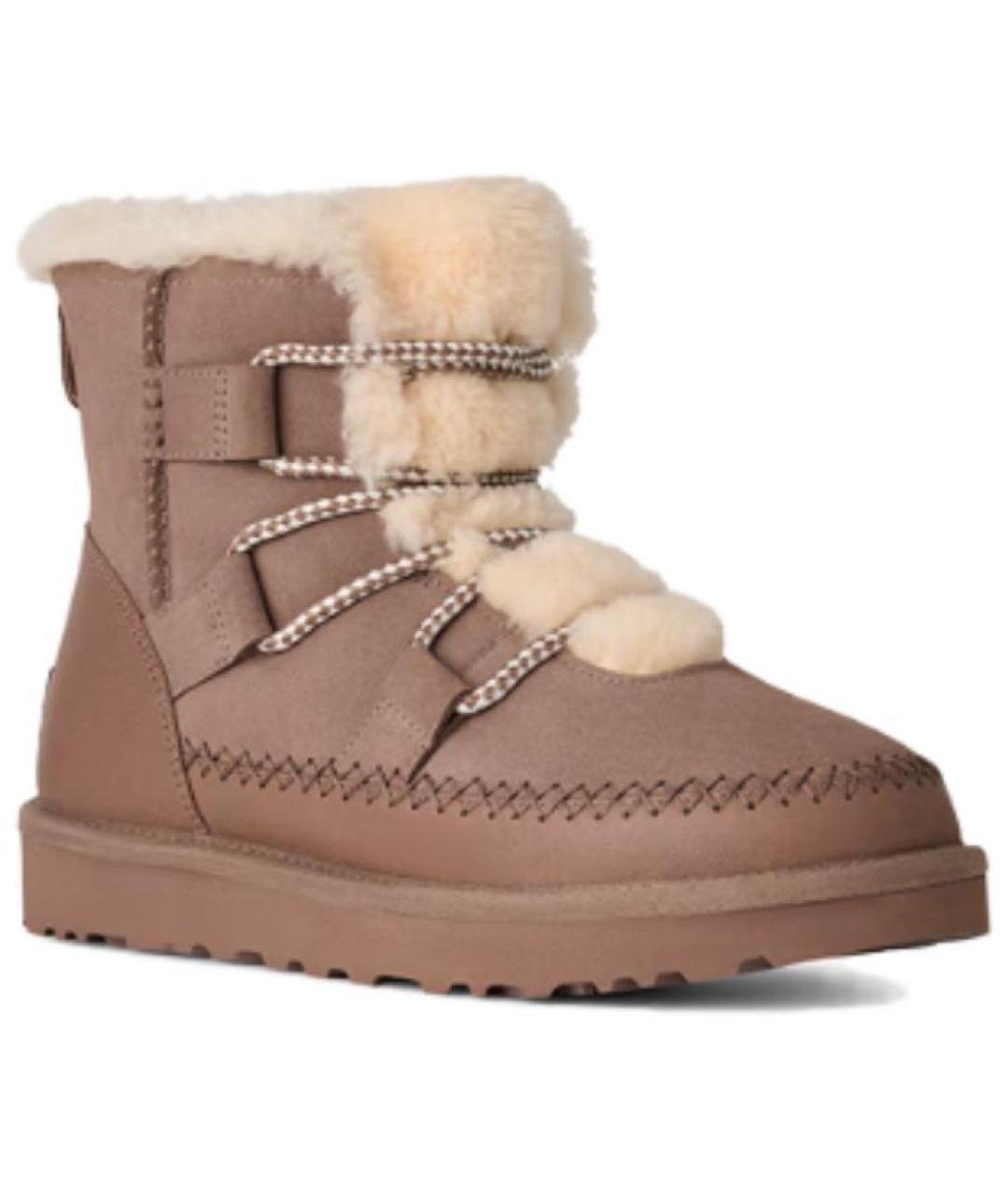 UGG AUSTRALIA Коричневые нубуковые ботинки, фото 4