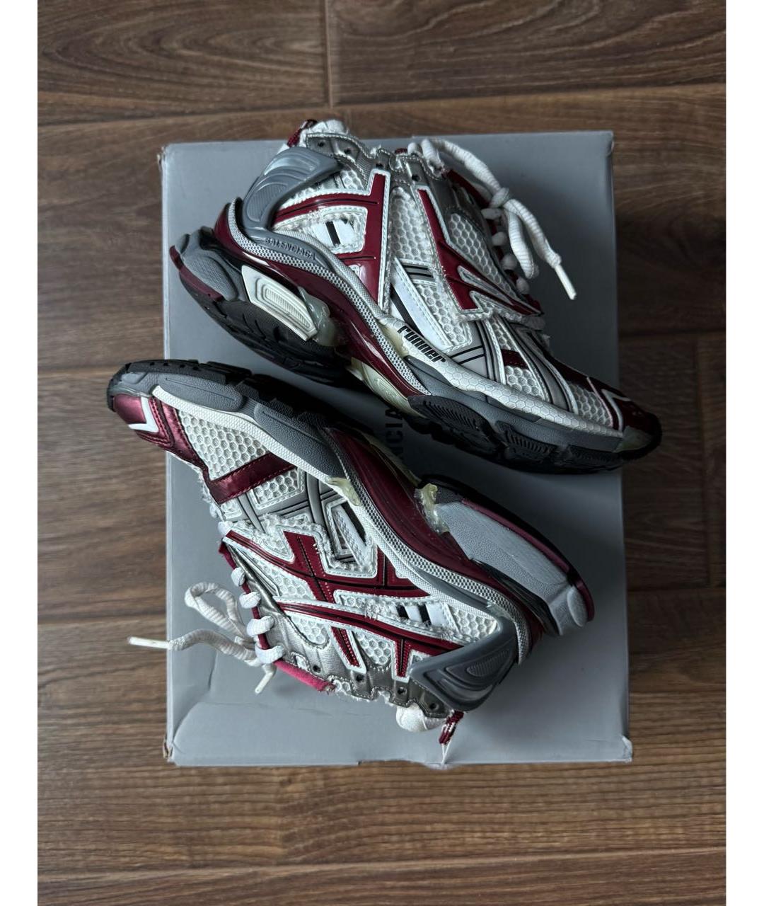 BALENCIAGA Бордовые текстильные кроссовки, фото 5