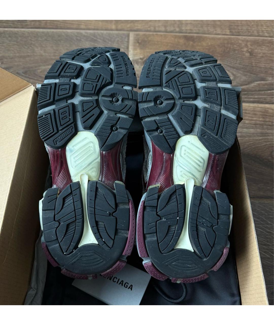 BALENCIAGA Бордовые текстильные кроссовки, фото 6