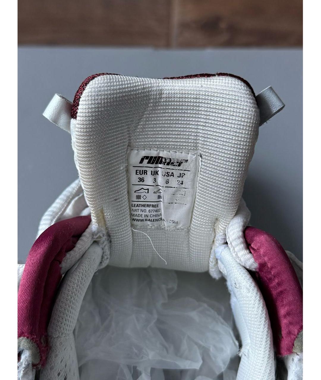 BALENCIAGA Бордовые текстильные кроссовки, фото 7