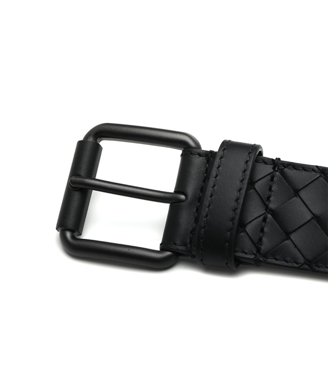 BOTTEGA VENETA Черный кожаный ремень, фото 4