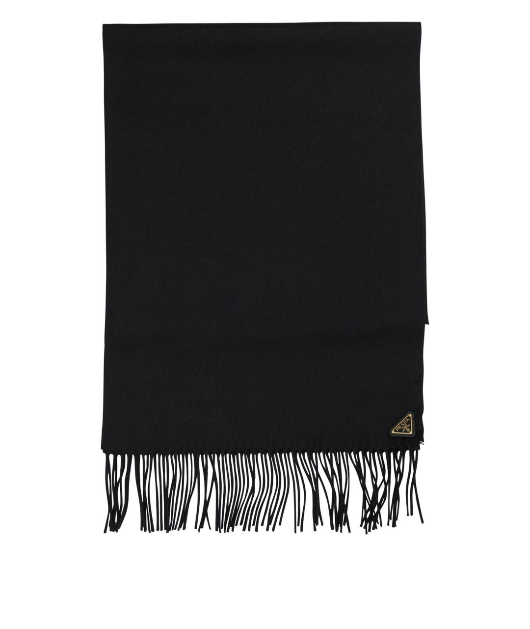PRADA Черный кашемировый шарф, фото 1