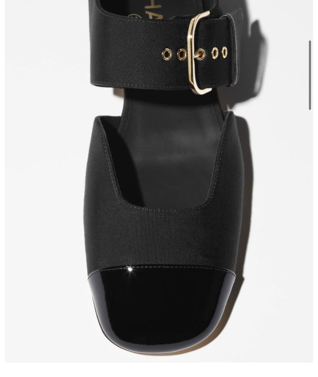 CHANEL Черные текстильные балетки, фото 4