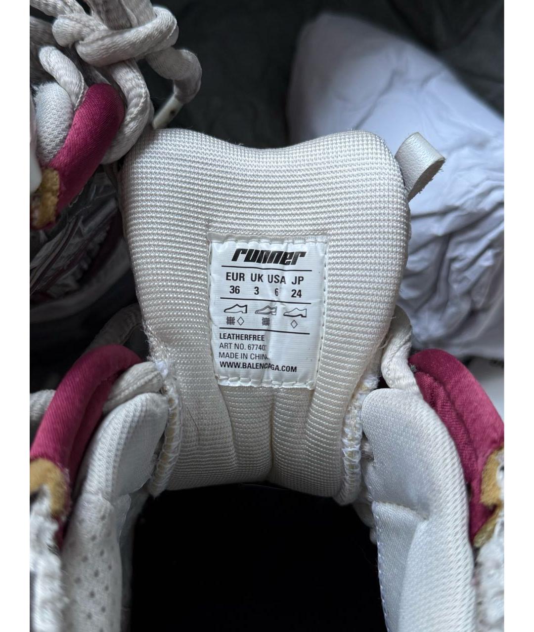 BALENCIAGA Бордовые текстильные кроссовки, фото 6