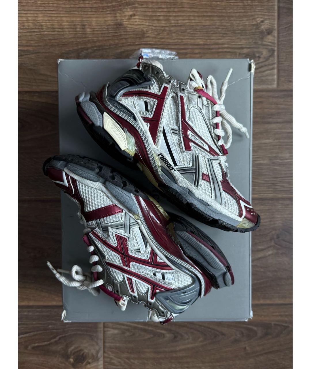 BALENCIAGA Бордовые текстильные кроссовки, фото 5