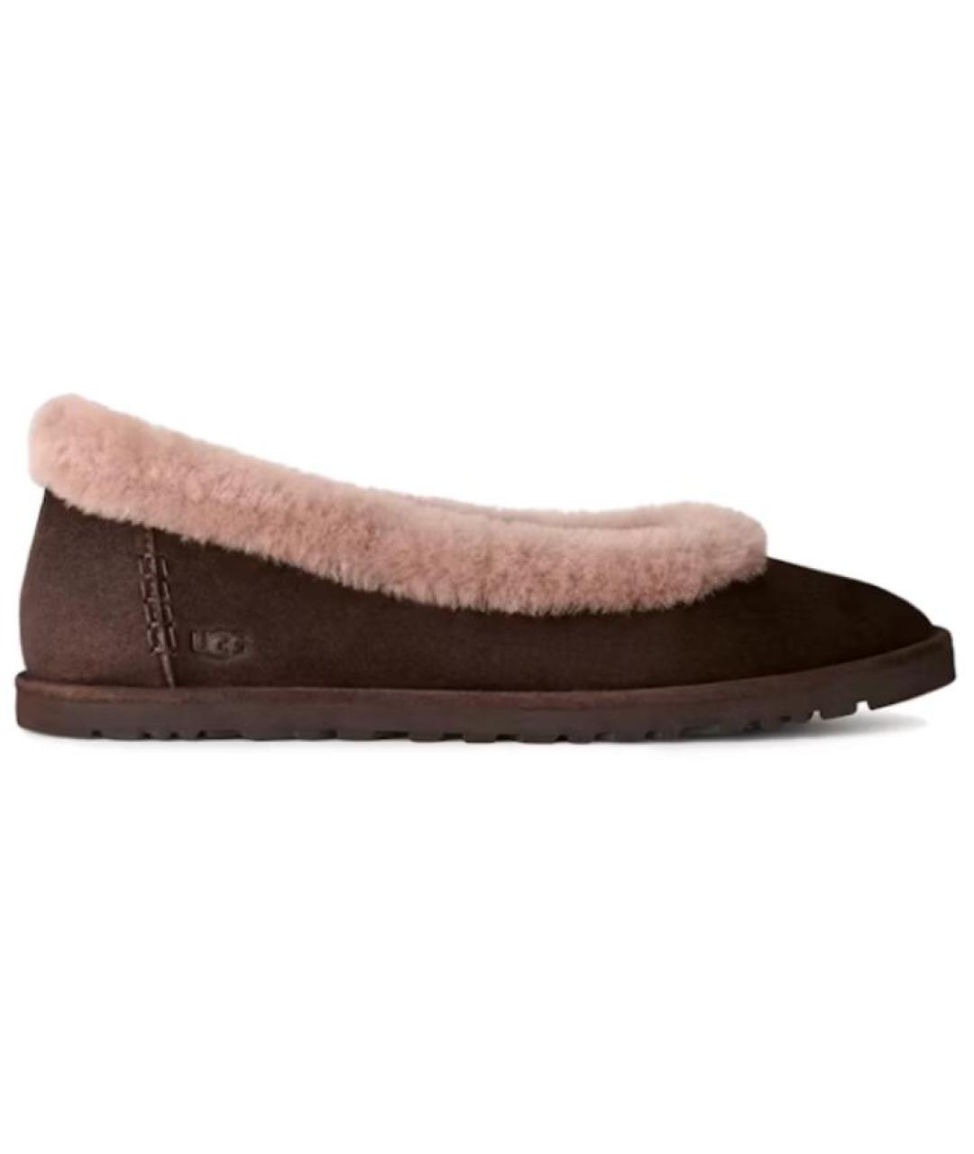 UGG AUSTRALIA Коричневые замшевые балетки, фото 1