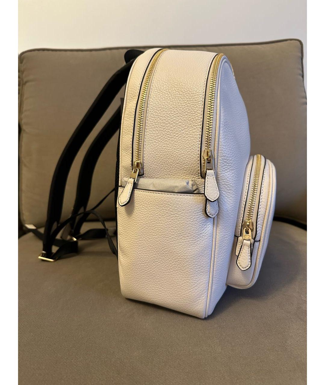 COACH Белый кожаный рюкзак, фото 2