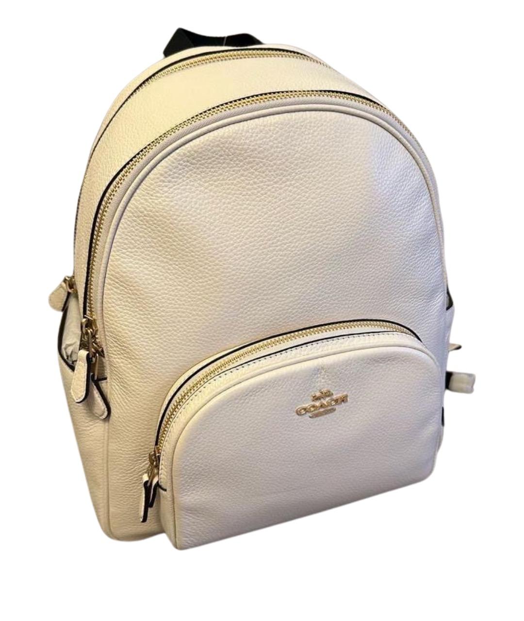 COACH Белый кожаный рюкзак, фото 1