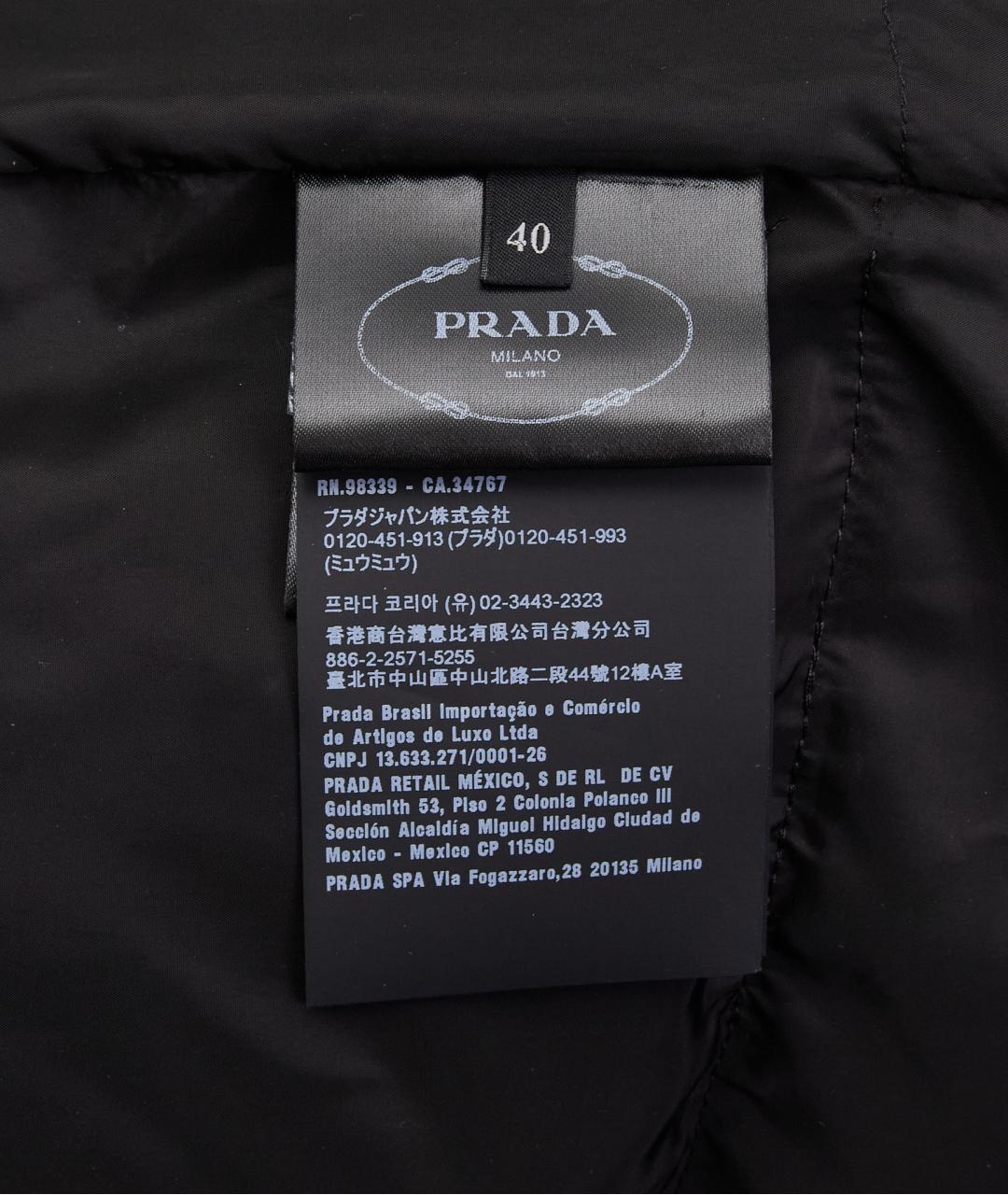 PRADA Черная полиэстеровая куртка, фото 6