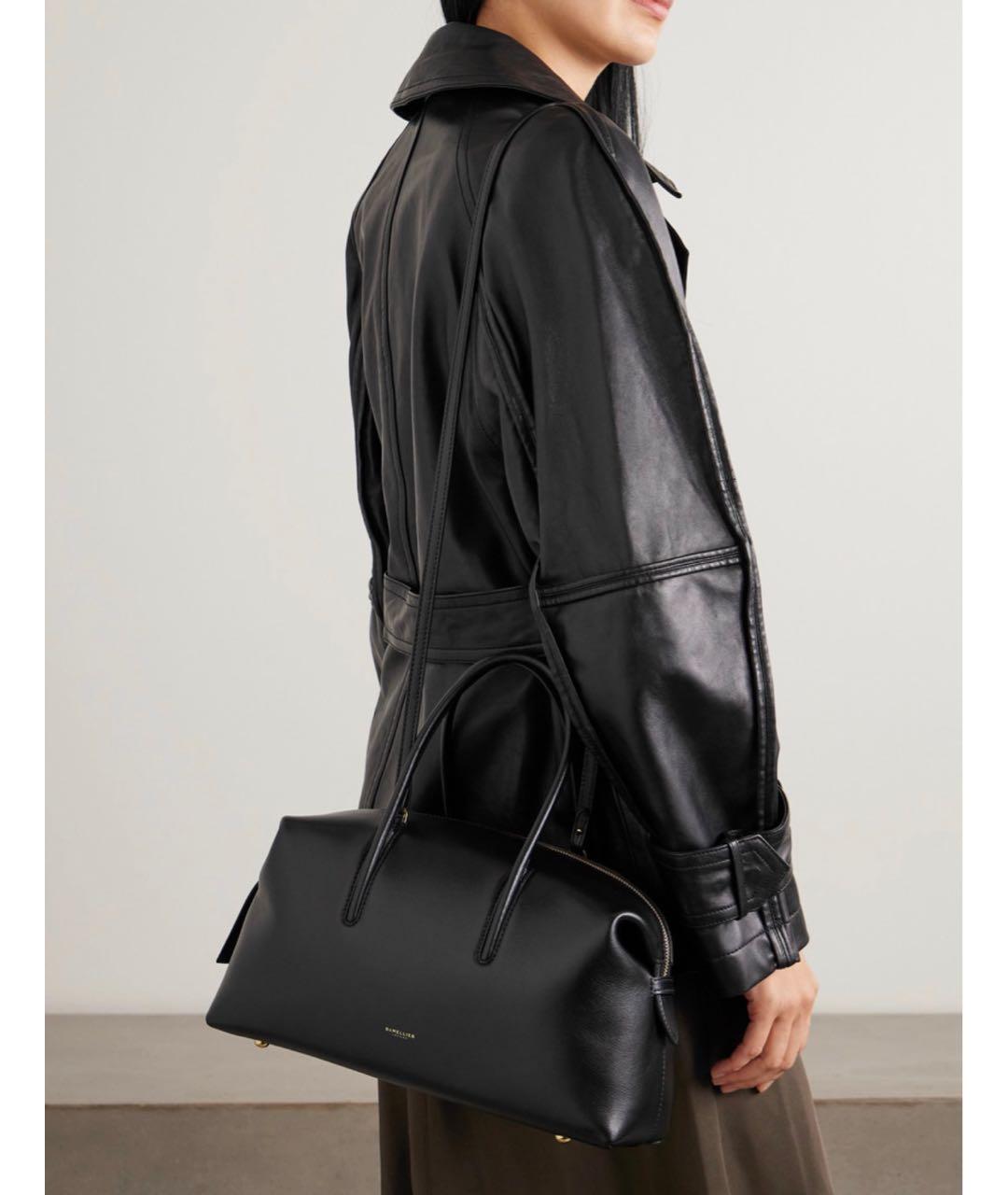 DEMELLIER Черная кожаная сумка с короткими ручками, фото 2