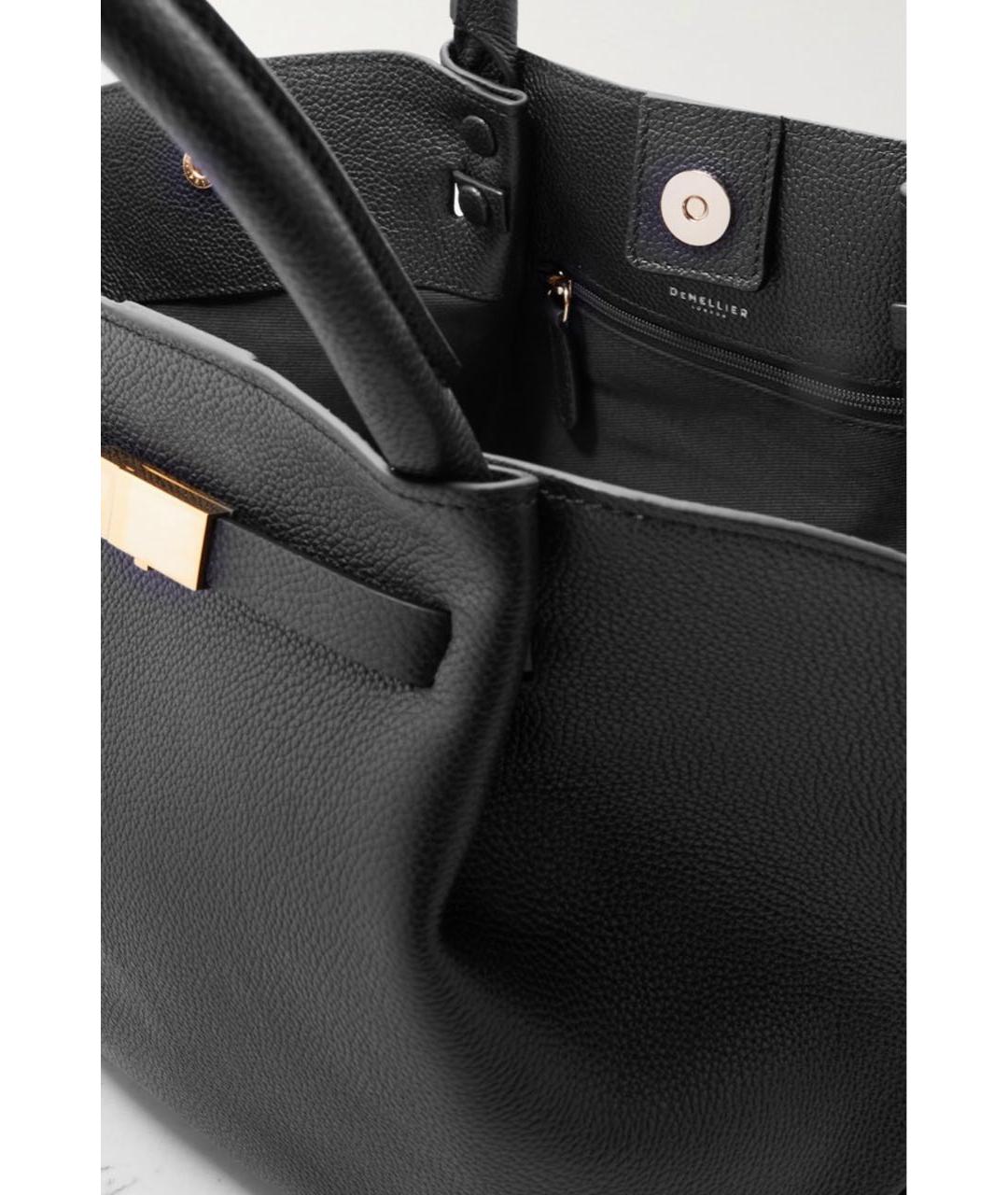 DEMELLIER Черная кожаная сумка тоут, фото 3