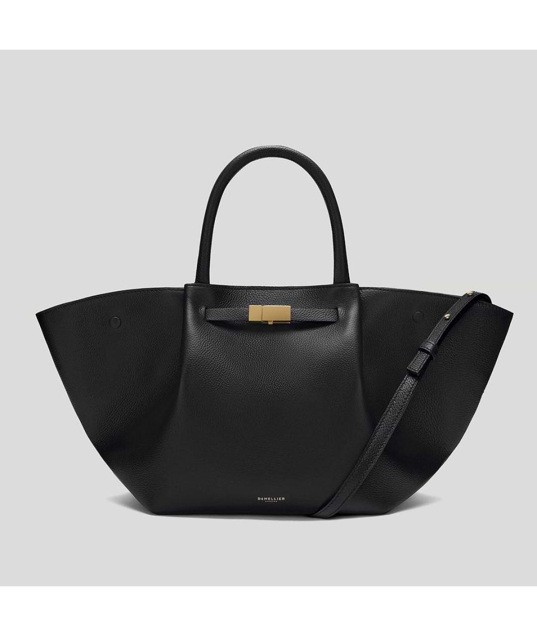 DEMELLIER Черная кожаная сумка тоут, фото 7