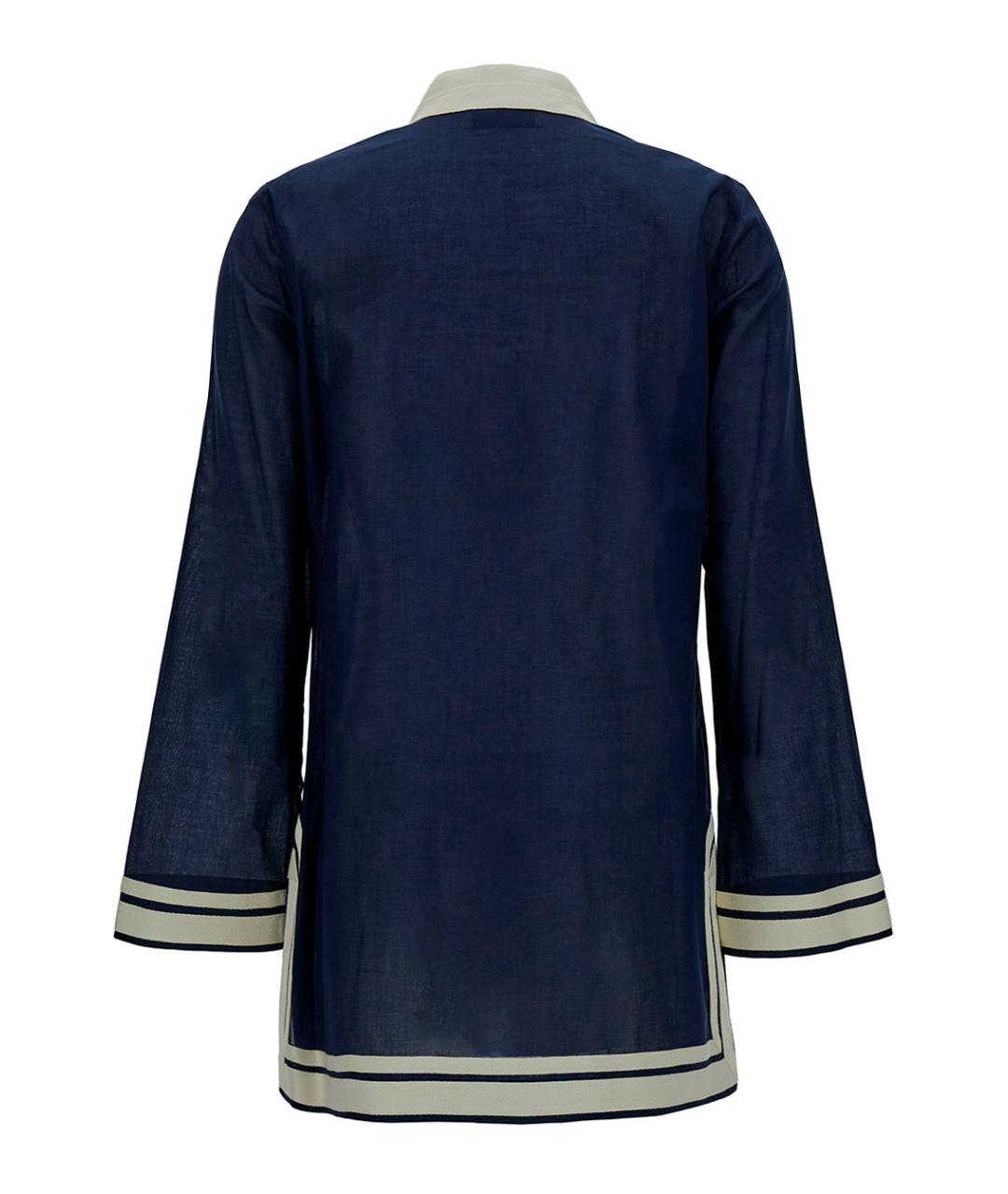 TORY BURCH Синее хлопковое платье, фото 2