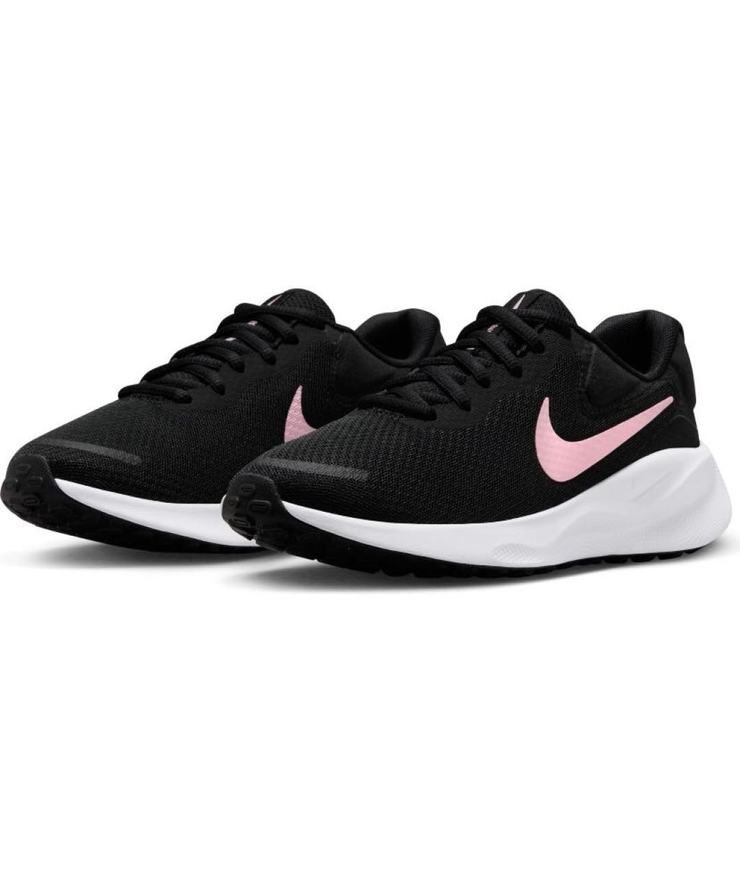 NIKE Черные текстильные низкие кроссовки / кеды, фото 2