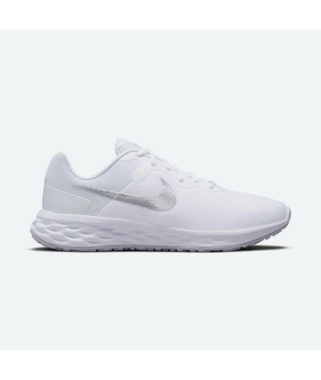 NIKE Белые текстильные низкие кроссовки / кеды, фото 6