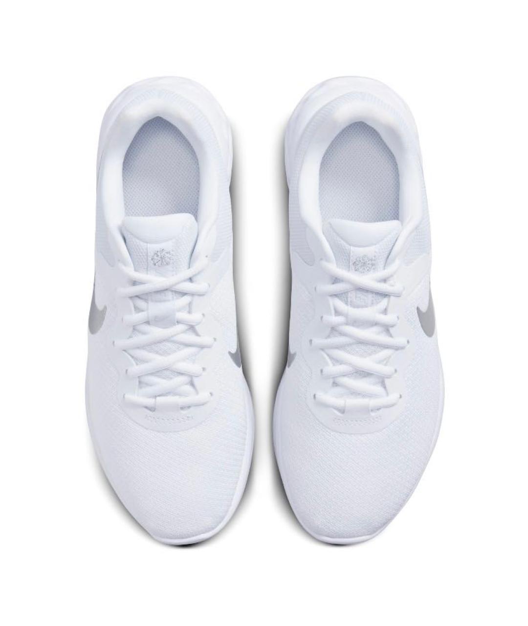 NIKE Белые текстильные низкие кроссовки / кеды, фото 3