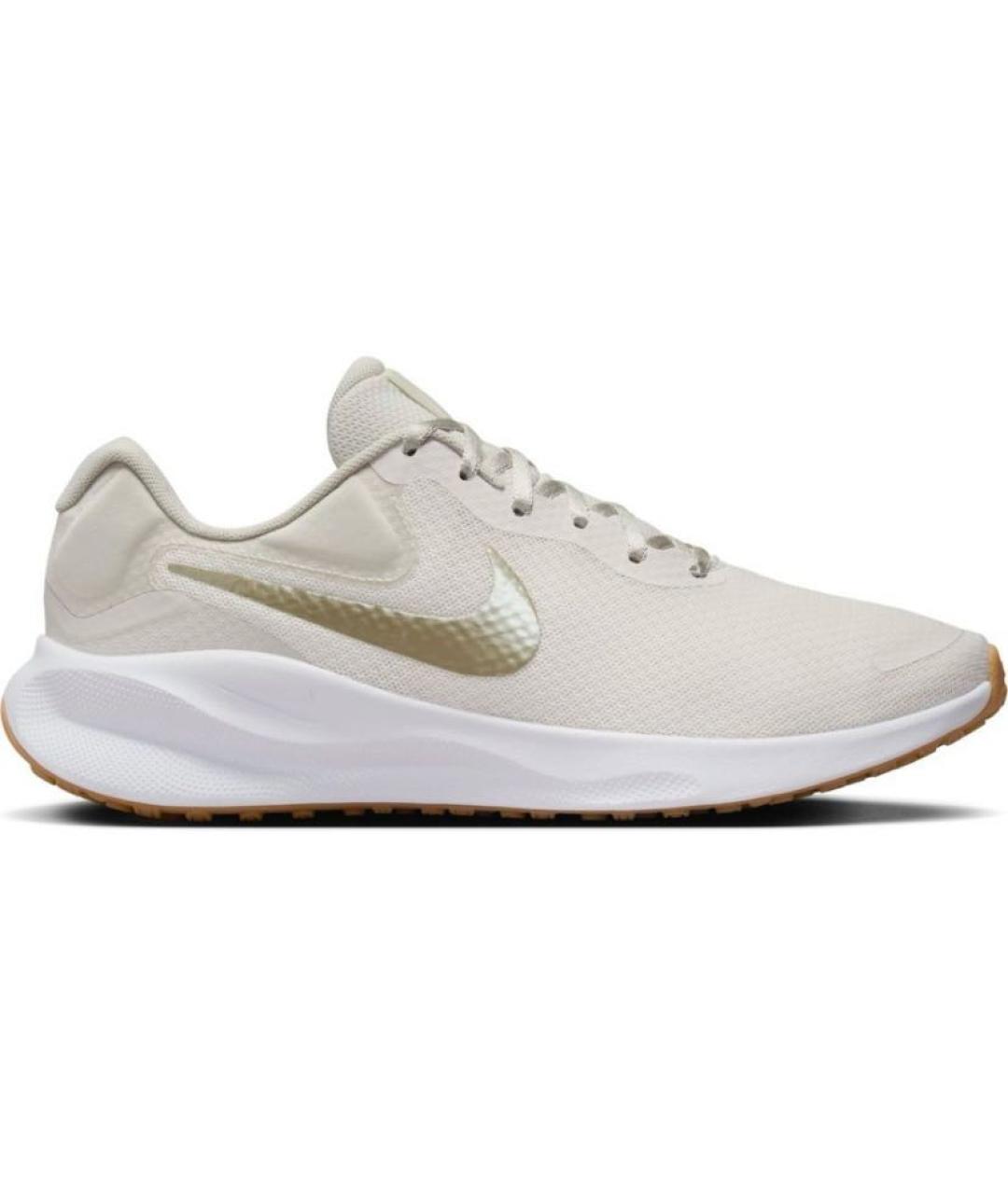 NIKE Бежевые текстильные низкие кроссовки / кеды, фото 6