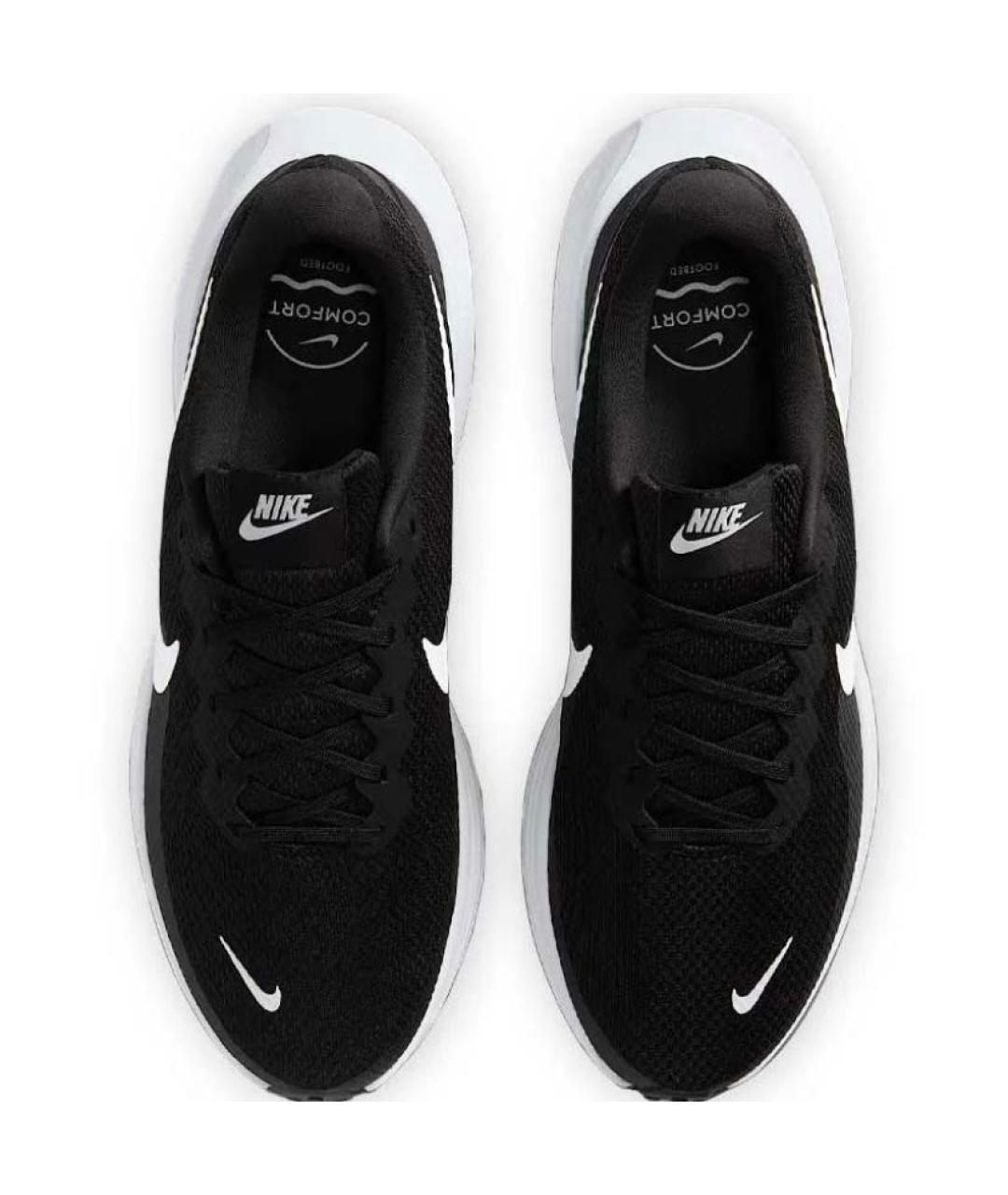 NIKE Черные текстильные низкие кроссовки / кеды, фото 4