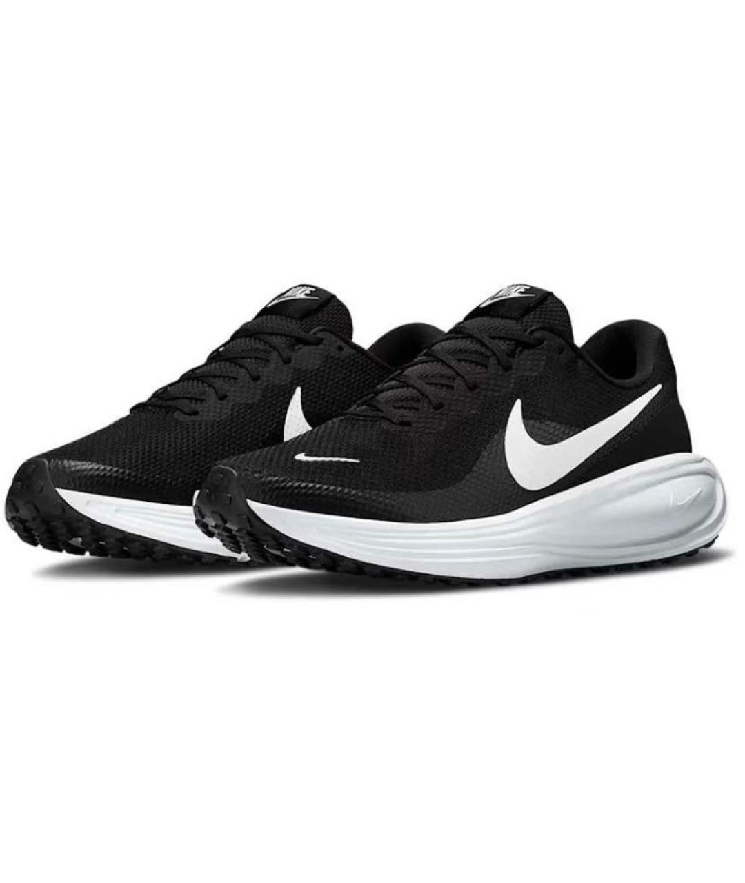 NIKE Черные текстильные низкие кроссовки / кеды, фото 2