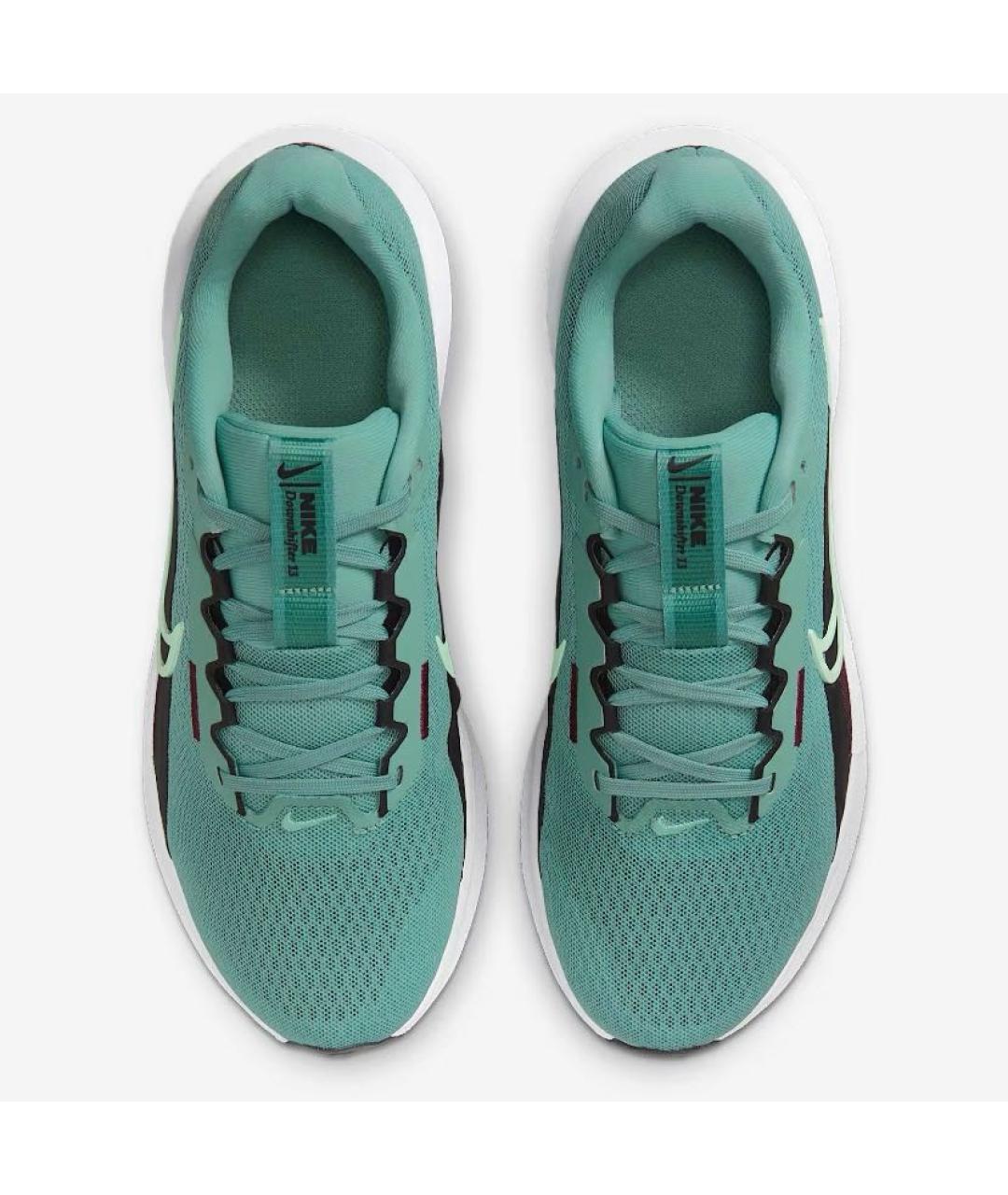 NIKE Зеленые текстильные низкие кроссовки / кеды, фото 2