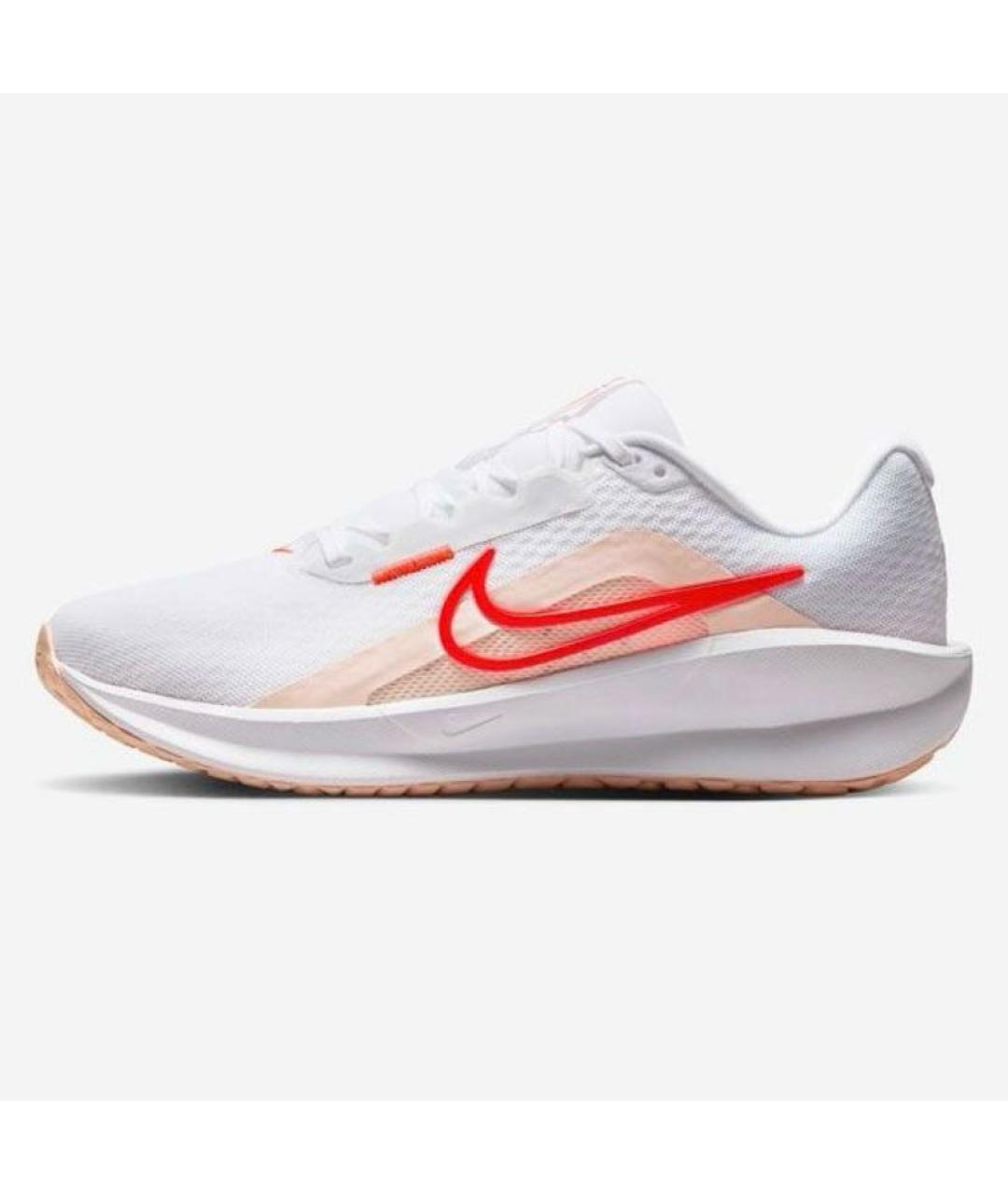 NIKE Белые текстильные низкие кроссовки / кеды, фото 5