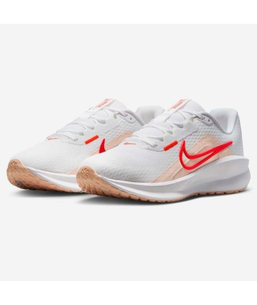 NIKE Белые текстильные низкие кроссовки / кеды, фото 2