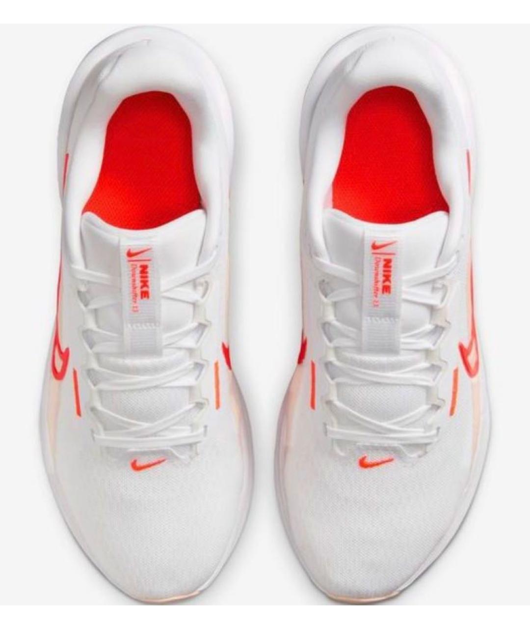 NIKE Белые текстильные низкие кроссовки / кеды, фото 3