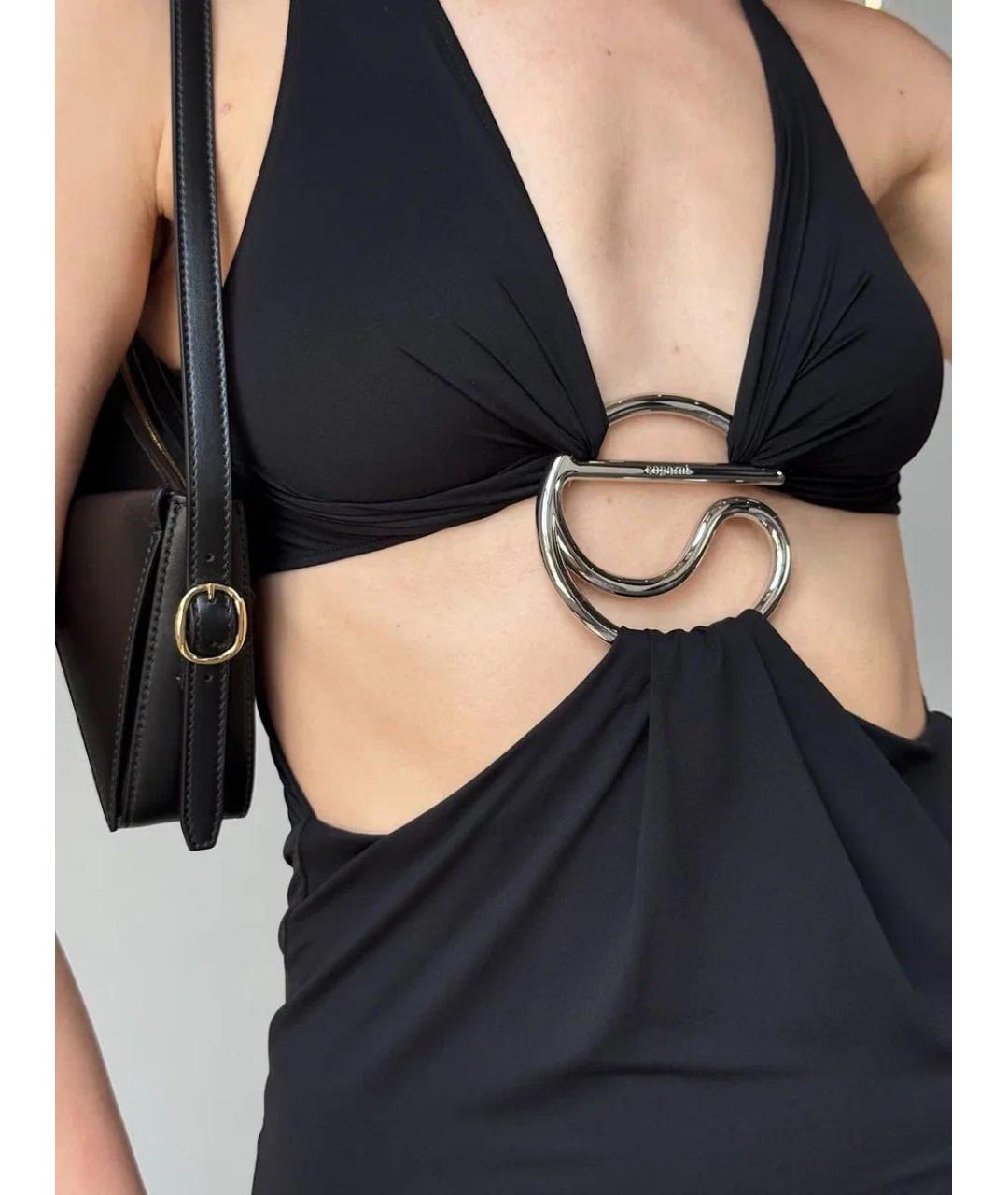 COPERNI Черное полиамидовое вечернее платье, фото 4