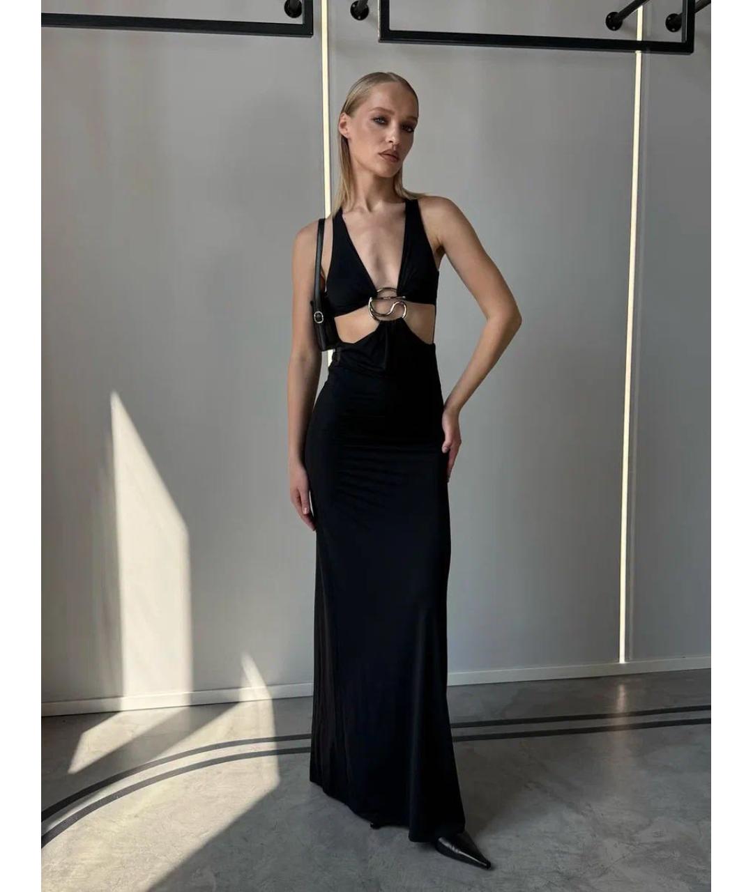 COPERNI Черное полиамидовое вечернее платье, фото 2