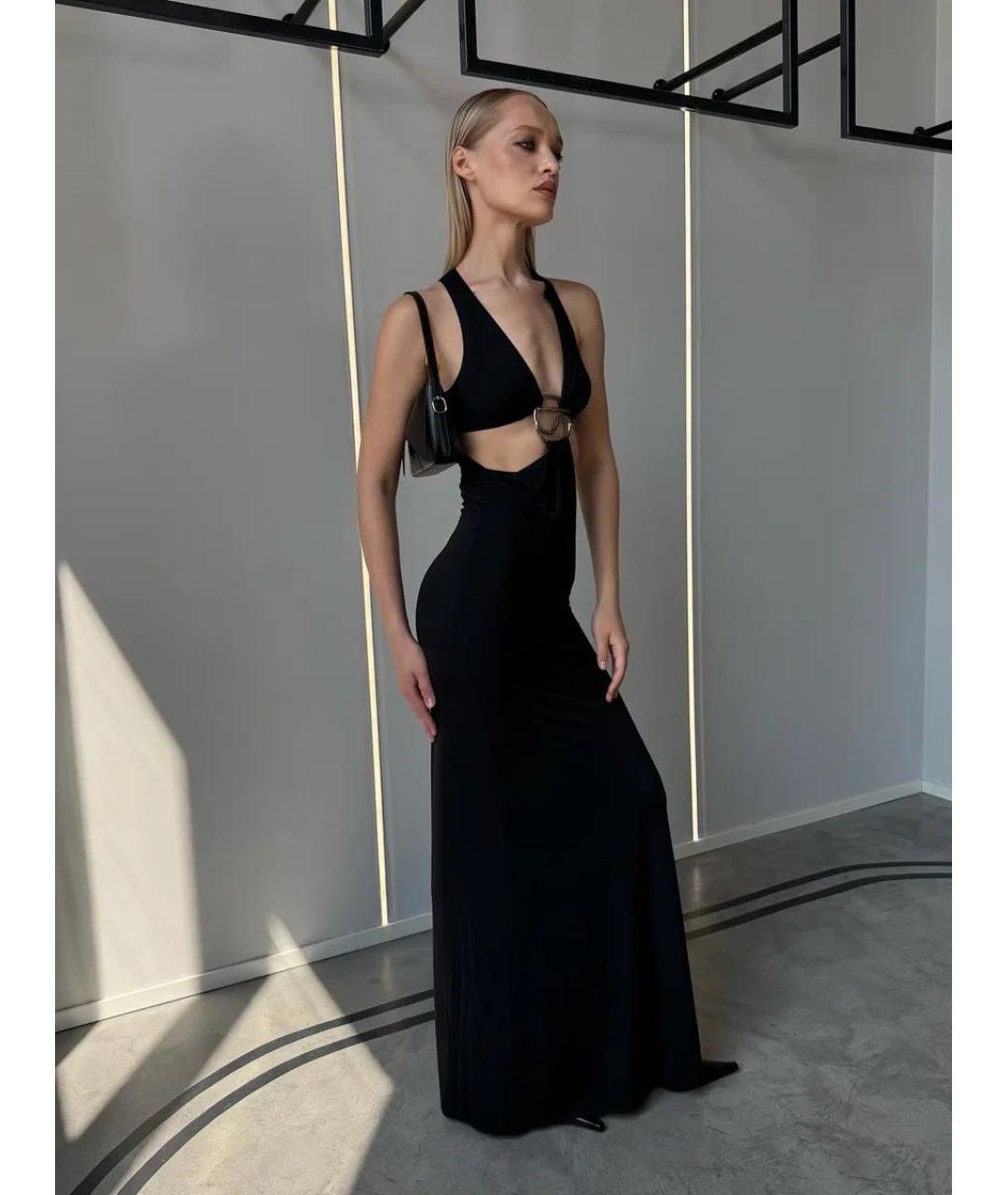 COPERNI Черное полиамидовое вечернее платье, фото 3